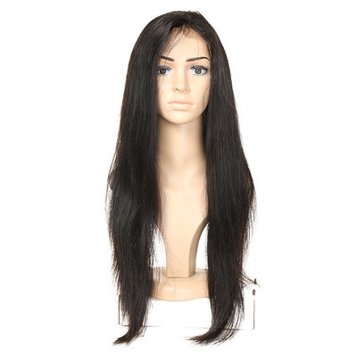 China Glatte echte lange Jungfrau-Haar-Spitze-Perücken, gerades Spitze-Perücken-Menschenhaar fournisseur