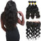 Rohe lange malaysische Jungfrau-Haar-Erweiterungen, 3 Bündel des malaysischen gelockten Haares fournisseur